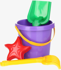 玩具水桶彩色塑胶沙滩玩具桶高清图片