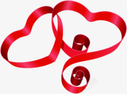 红色活动丝带装饰爱心素材