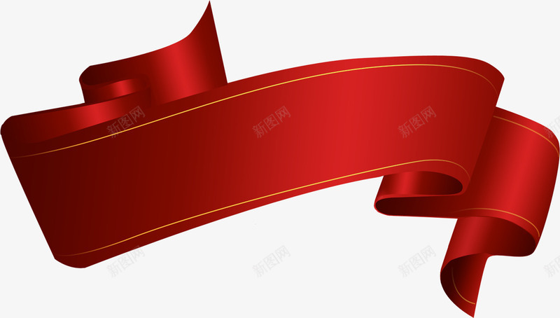 红色漂浮丝带手绘装饰png免抠素材_新图网 https://ixintu.com 丝带 漂浮 红色 装饰