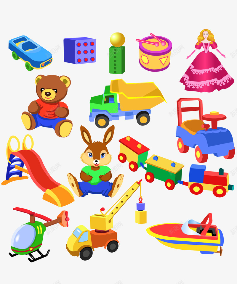 儿童玩具图标png_新图网 https://ixintu.com 图标 小孩 洋娃娃 玩具 车