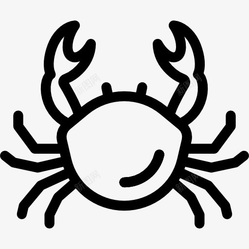 蟹图标png_新图网 https://ixintu.com 动物 夏天 夏季 水族馆 海洋生物 海滩 螃蟹 食品