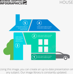 房子信息图表素材
