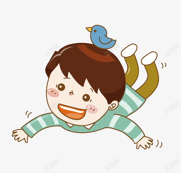 跌倒的男孩png免抠素材_新图网 https://ixintu.com 人跌倒 卡通 小男孩 小鸟 撇嘴的 疼痛的 跌倒的 跌倒的小人