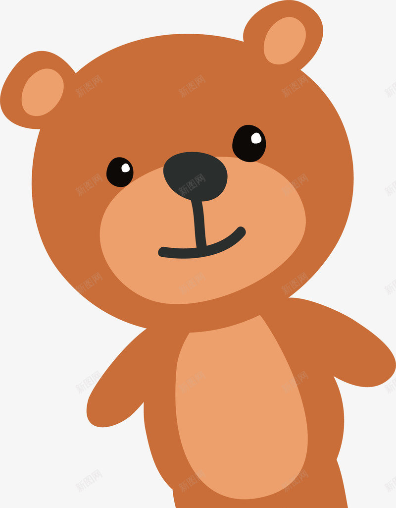 手绘小熊png免抠素材_新图网 https://ixintu.com 创意 卡通 小熊 手绘 抱熊 棕色 玩具