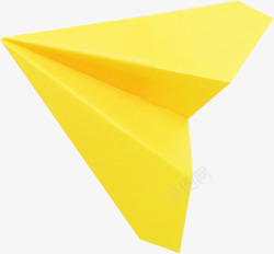 黄色卡通折纸飞机素材