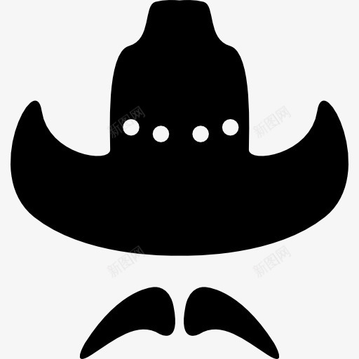 牛仔帽和小胡子图标png_新图网 https://ixintu.com 手势 服装 男人阳刚 胡子 面部毛发