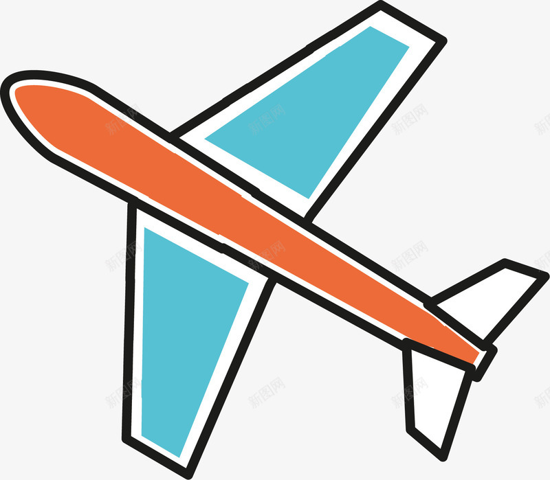 彩色飞机标图标png_新图网 https://ixintu.com 低价销售 促销标签 免抠标签 国外游 小飞机 旅行