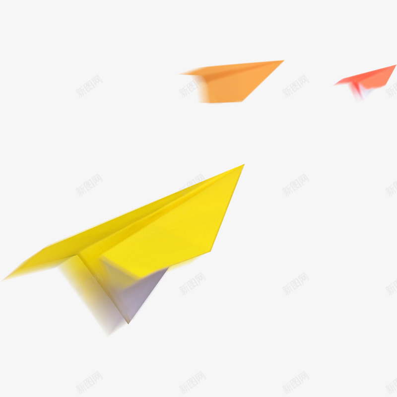 梦想起航png免抠素材_新图网 https://ixintu.com 橘黄色纸飞机 红色纸飞机 纸飞机 黄色纸飞机