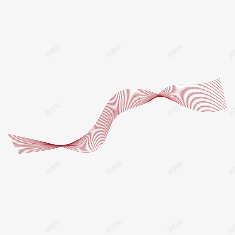红色扭曲丝带曲线矢量图ai免抠素材_新图网 https://ixintu.com 丝带 扭曲 曲线 红色 矢量图