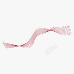 红色扭曲丝带曲线矢量图素材
