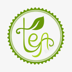 绿茶茶茶汤绿茶标签高清图片