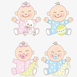 宝宝三角巾双胞胎高清图片