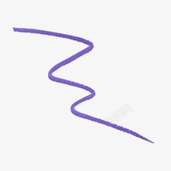 紫色笔刷线条素材
