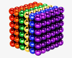 磁力球多色彩虹磁石高清图片