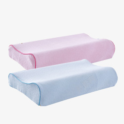 粉色的枕头乳胶枕头高清图片