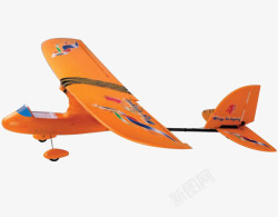 固定翼橘色飞机高清图片