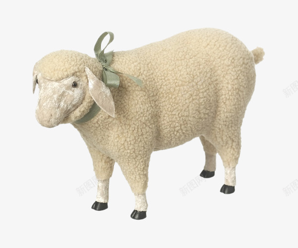 一只小羊羔png免抠素材_新图网 https://ixintu.com 可爱 奶羊 实物 玩具 米色