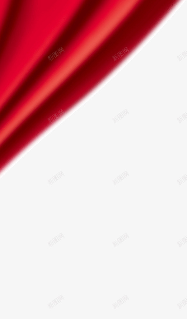 红色装饰左上角丝带png免抠素材_新图网 https://ixintu.com 丝带 左上角 红色 装饰