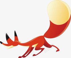 风景插卡通手绘动物狐狸插画矢量图高清图片