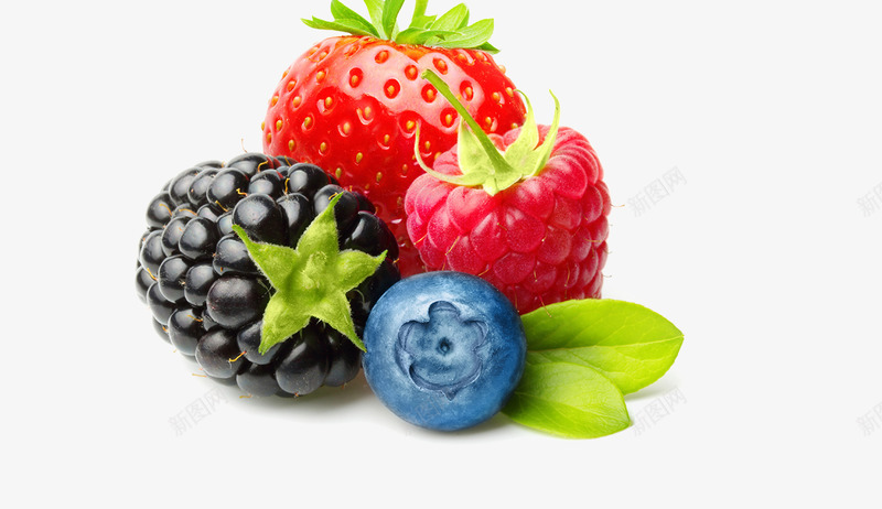夏季水果草莓png免抠素材_新图网 https://ixintu.com 夏季水果 桑葚 水果集合 草莓 蓝莓