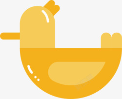 可爱船黄色的小鸭矢量图高清图片