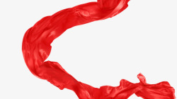 中国风漂浮红色丝带素材