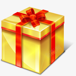 黄色礼物盒子红色丝带png免抠素材_新图网 https://ixintu.com 礼物盒子 红色丝带 黄色