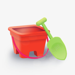 儿童沙滩玩具png免抠素材_新图网 https://ixintu.com 儿童沙滩玩具 桶 铲子