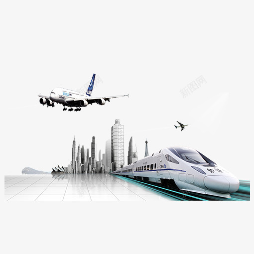 白色工具交通元素psd免抠素材_新图网 https://ixintu.com 交通 动车 国家 工具 白色 科技力量 设计 飞机