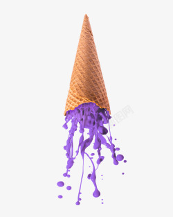 紫色冰淇淋创意冰淇淋高清图片