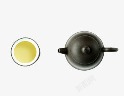 品茶实物茶壶与茶水高清图片