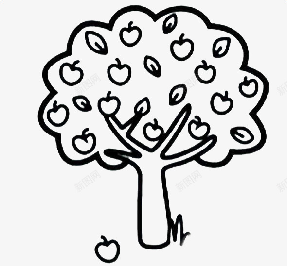 手绘的果树图标png_新图网 https://ixintu.com png图形 png装饰 手绘 果树 树枝 装饰