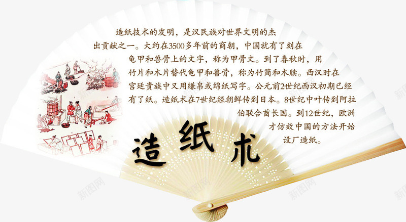 造纸术png免抠素材_新图网 https://ixintu.com 中国四大发明图片 印刷 古代 四大发明 造纸