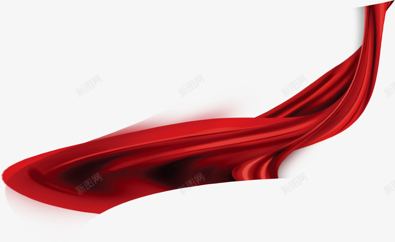 手绘红色漂浮丝带海报装饰png免抠素材_新图网 https://ixintu.com 丝带 海报 漂浮 红色 装饰