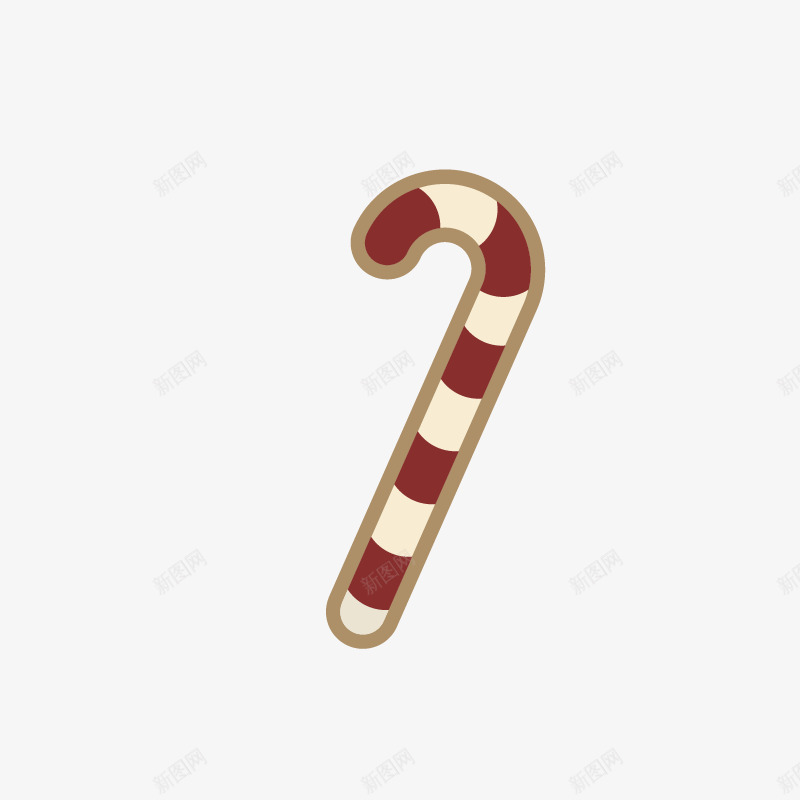 红色糖果棒png免抠素材_新图网 https://ixintu.com 卡通圣诞装饰物 卡通节日装饰 糖果拐杖