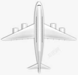 白色客机飞行的大型白色飞机高清图片