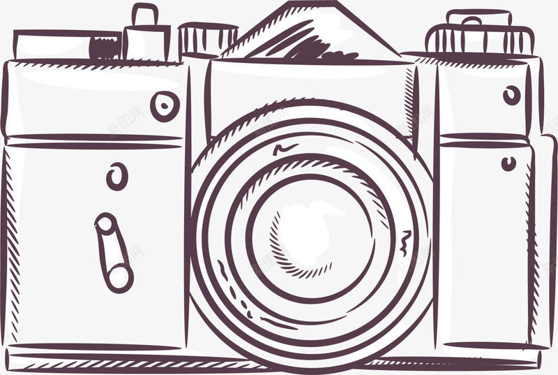 素描复古相机png免抠素材_新图网 https://ixintu.com 古典相机 复古相机 棕色相机 玩具相机 童趣 素描相机