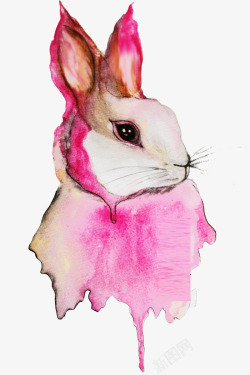 彩绘兔子头像素材