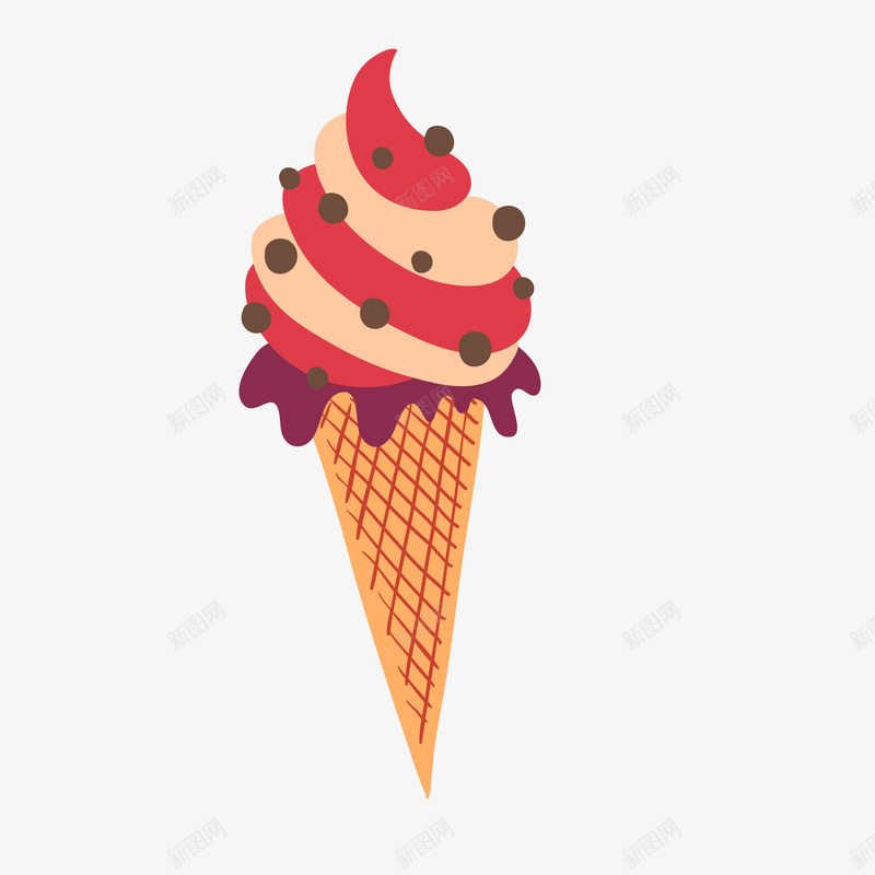 卡通雪糕食物矢量图ai免抠素材_新图网 https://ixintu.com 冰淇淋 夏季 甜筒 雪糕 食物设计 矢量图