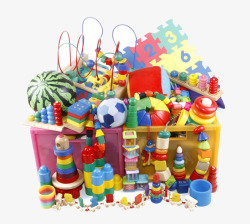 框里的各种玩具素材