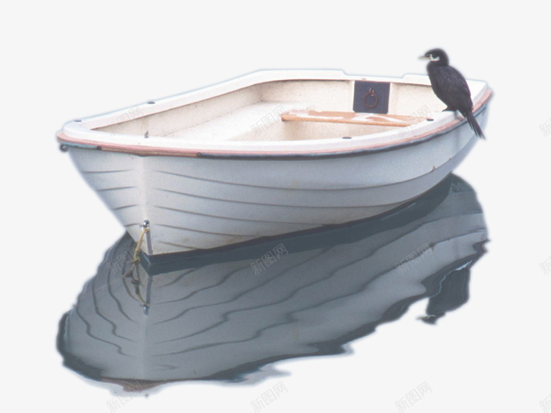 落在船只上的小鸟png免抠素材_新图网 https://ixintu.com 倒影 动物 卡通 小船 小鸟 船只