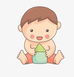 拿着玩具的小孩坐着的男孩高清图片