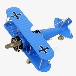 铁艺飞机可爱蓝色小飞机高清图片