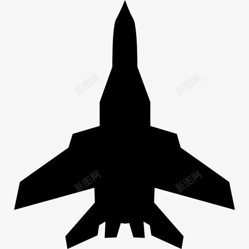 飞机的黑色剪影图标png_新图网 https://ixintu.com 旅游 航空 船舶 运输 运输机 飞机 黑色剪影