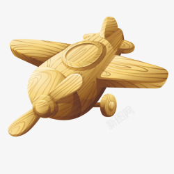 木头飞机木飞机矢量图高清图片