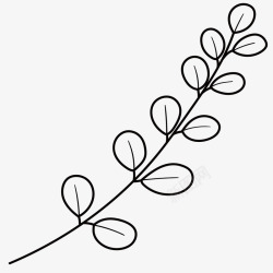 矢量简单小树可爱小树枝简单图案矢量图高清图片