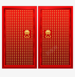 复古红门中国传统经典大红门高清图片