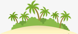 椰子岛度假岛屿矢量图高清图片