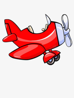 红色螺旋桨迷你的飞机驾驶舱高清图片