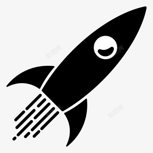火箭png免抠素材_新图网 https://ixintu.com 火箭 简笔画 飞机 黑色